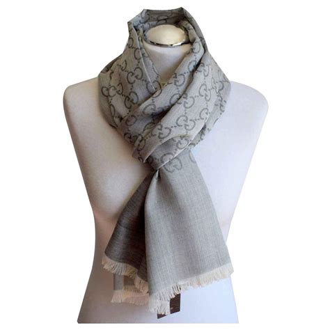 grey gucci scarf silk|Gucci scarf black and grey.